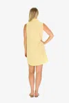 Duffield Lane The Lauren Dress In Lemon Linen Stripe