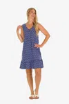 Duffield Lane The Layla Dress In Summer Blues In Blue