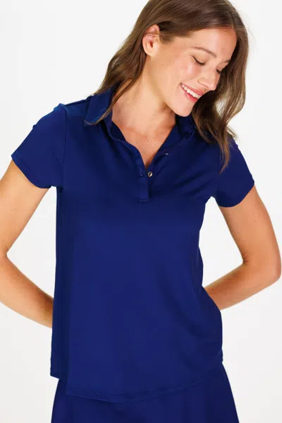 Duffield Lane The Lorna Polo Top In Royal Navy