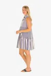 Duffield Lane The Lucile Dress In Summer Navy Stripe Mix