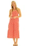 Duffield Lane The Lucy Dress In Leland Gal Set Sail Print In Orange