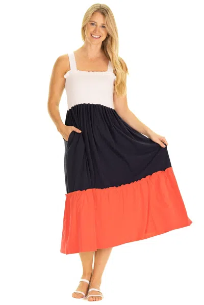 Duffield Lane The Marie Midi Dress In Colorblock