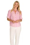 Duffield Lane The Marlow Top In Pink Orchid Stripe In Pink