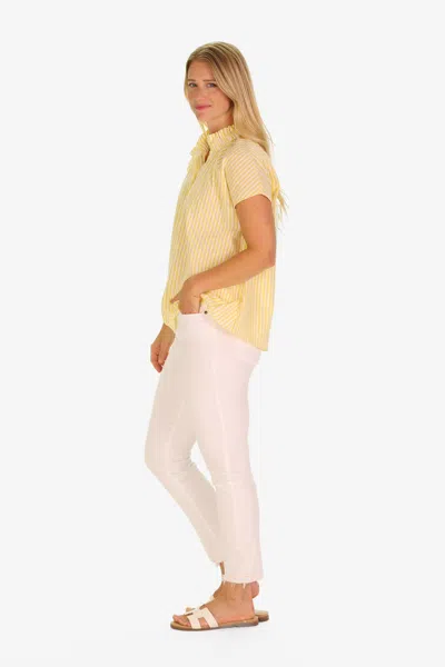 Duffield Lane The Pepper Popover In Lemon Linen Stripe