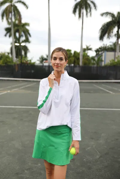 Duffield Lane The Pique Seneca Skort In Grass Green