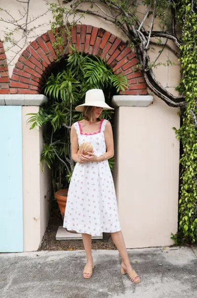 Duffield Lane The Ricrac Wendy Dress In White Roses
