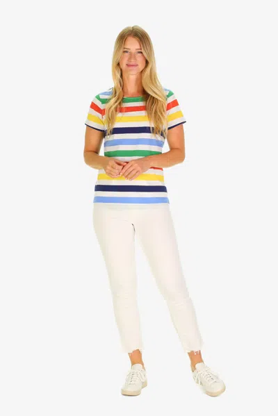 Duffield Lane The Short Sleeve Lake Tee In Popsicle Stripe