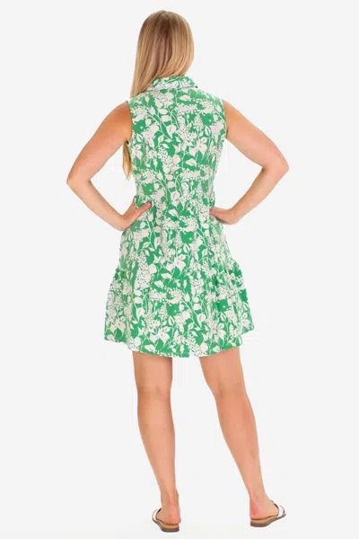 Duffield Lane The Sleeveless Olivia Dress In Green Garden