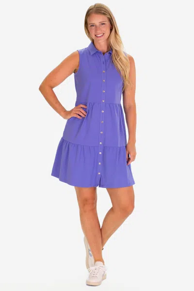 Duffield Lane The Sleeveless Olivia Dress In Periwinkle