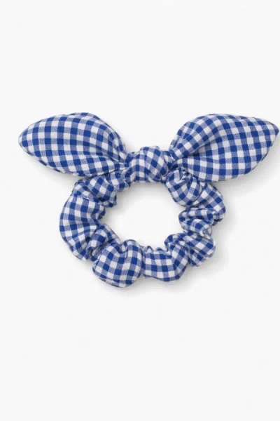 Duffield Lane The Tay Bow Scrunchy - Navy Gingham