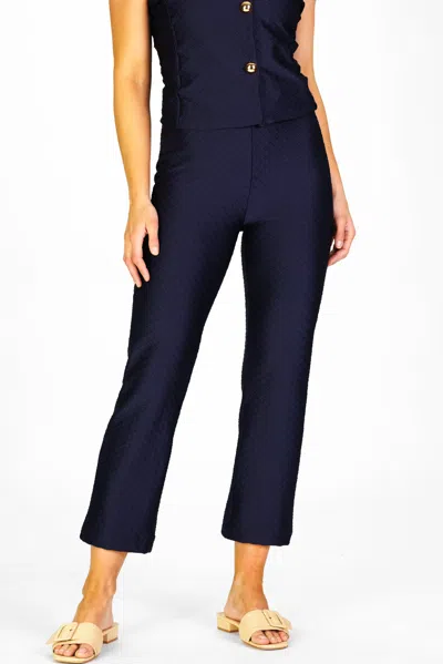 Duffield Lane Traveling Pant In Navy Scallops