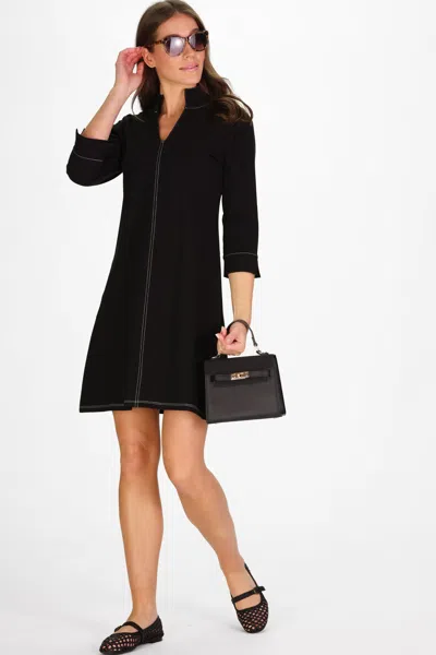 Duffield Lane Victoria Tunic Dress In Black