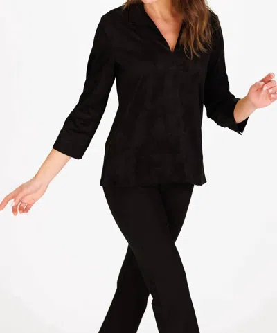 Duffield Lane Victoria Tunic Top In Black
