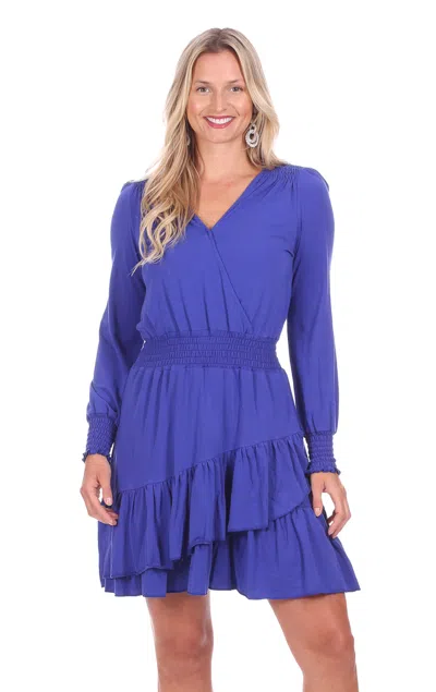 Duffield Lane Vivianne Dress In Bright Blue