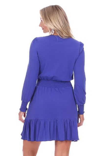 Duffield Lane Vivianne Dress In Bright Blue In Purple