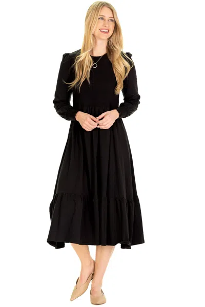 Duffield Lane Wholesale The Long Sleeve Jane Dress In Black