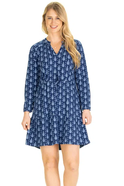 Duffield Lane Wholesale The Meredith Dress In Blue Vine