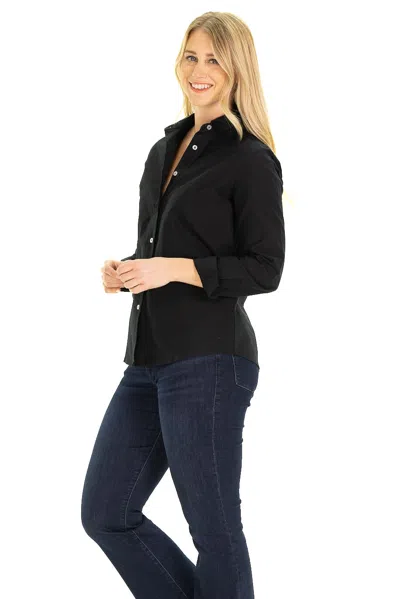 Duffield Lane Wholesale The Sheridan Top In Black Oxford