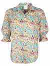 Duffield Lane Women's Provencial Print Serena Shirt In White/multi