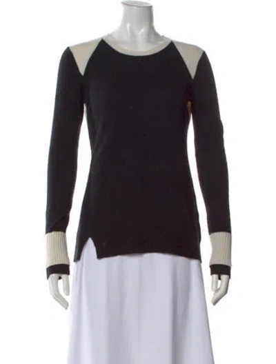 Pre-owned Duffy Cashmere Crew Neck Sweater In Black