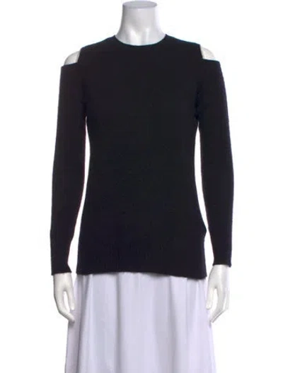 Pre-owned Duffy Cashmere Crew Neck Sweater In Black