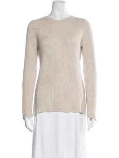 Pre-owned Duffy Cashmere Crew Neck Sweater In Neutral