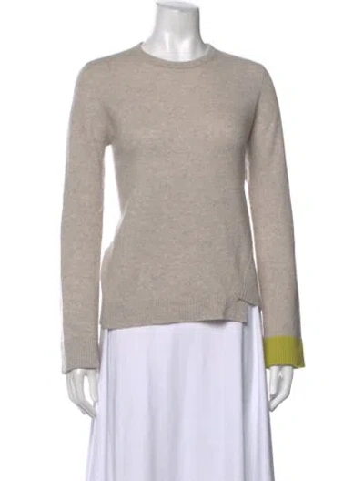 Pre-owned Duffy Cashmere Crew Neck Sweater In Neutrals