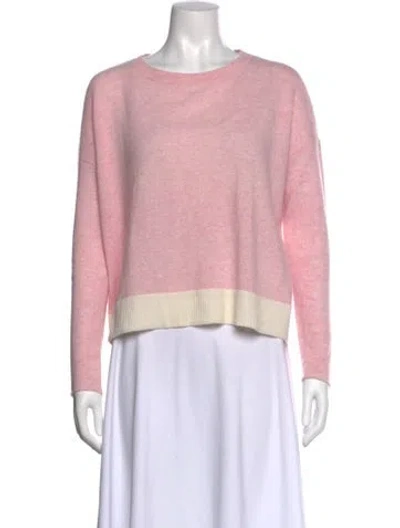Pre-owned Duffy Cashmere Crew Neck Sweater In Pink