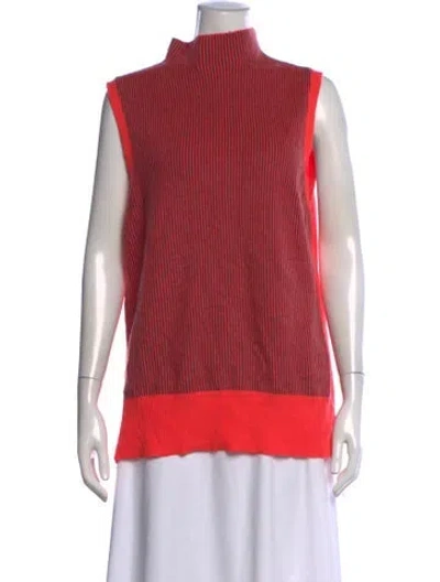 Pre-owned Duffy Cashmere Striped Sweater In Red