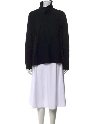 Pre-owned Duffy Turtleneck Sweater In Black