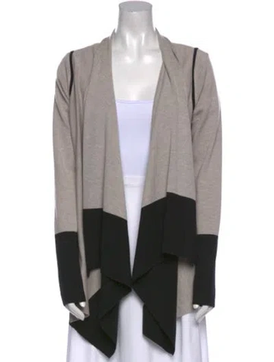 Pre-owned Duffy Wool Colorblock Pattern Sweater In Gray