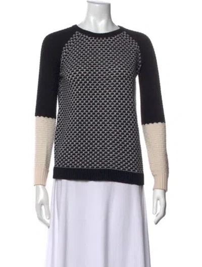 Pre-owned Duffy Wool Patterned Sweater In Grey