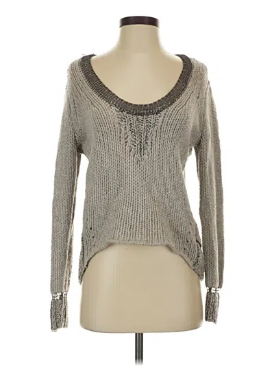 Pre-owned Duffy Wool Pullover Sweater In Silver