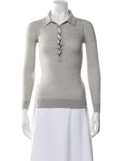 Pre-owned Duffy Wool Turtleneck Sweater In Gray