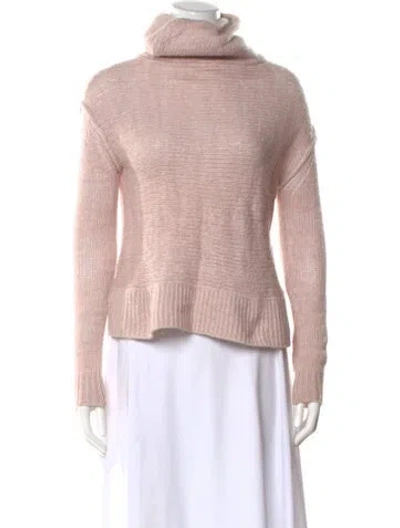 Pre-owned Duffy Wool Turtleneck Sweater In Pink