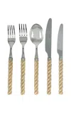Duggan Society Rope Cutlery Set In Brown