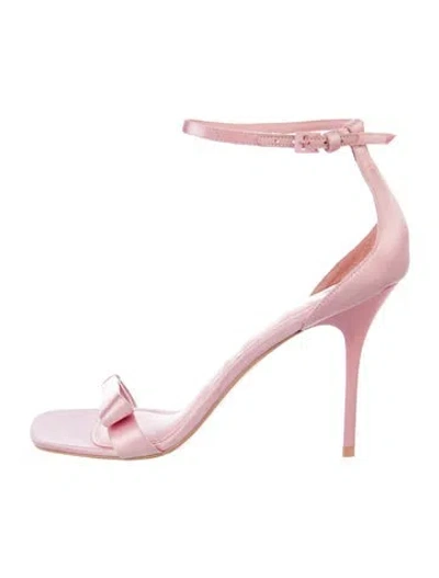 Pre-owned Duha Satin Sandals In Pink
