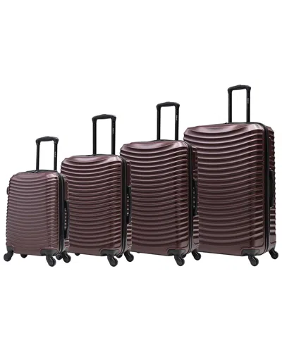 Dukap Adly Lightweight Hardside 4pc Set In Red