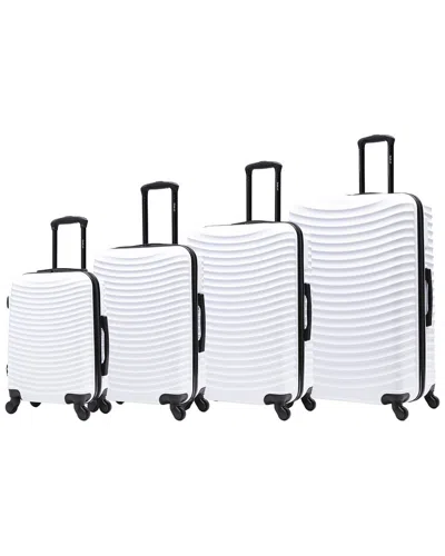 Dukap Adly Lightweight Hardside 4pc Set In White