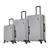 Dukap Discovery 3-pc.hardside Lightweight Spinner Luggage Set In Silver