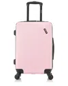 Dukap Discovery Lightweight Hardside Spinner 20in In Pink