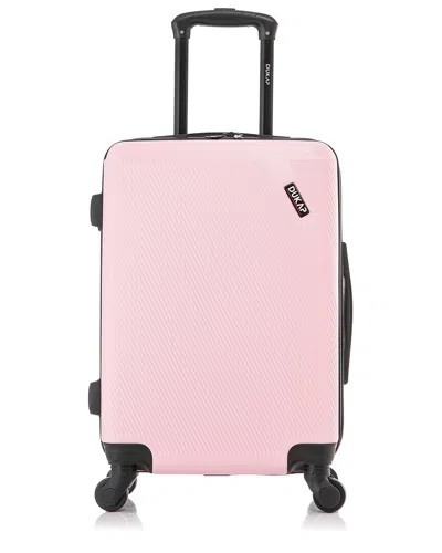 Dukap Discovery Lightweight Hardside Spinner 20in In Pink