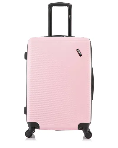 Dukap Discovery Lightweight Hardside Spinner 24in In Pink