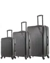 Dukap Discovery Lightweight Hardside Spinner 3 Piece Set In Black