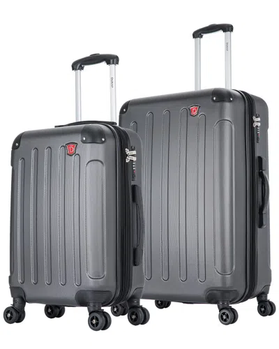 Dukap Intely 2pc Hardside Luggage Set In Gray