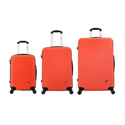 Dukap Inusa Royal Lightweight Hardside Spinner 3-pc. Luggage Set In Orange