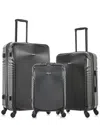 Dukap Lightweight Hardside Spinner 3pc Set In Black
