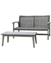 Dukap Monterosso 2 Piece Sofa And Table Seating Set In Grey