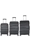 Dukap Rodez Lightweight Hardside 3pc Set In Black