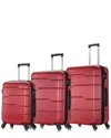 Dukap Rodez Lightweight Hardside 3pc Set In Red